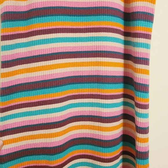 Trina Turk | Women's Sleeveless Striped Halter Neckline Midi Dress (Size Large) - Picture 6 of 13